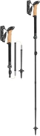 Leki Makalu Pro FX Carbon Trekkingstöcke naturalcarbon/black/ruby red