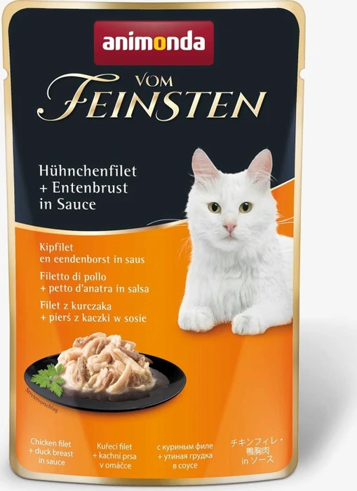 animonda Vom Feinsten Adult Hühnchenfilet und Entenbrust in Sauce, 50g