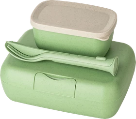 koziol Candy Ready Lunchbox und Besteck Geschirrset nature leaf green