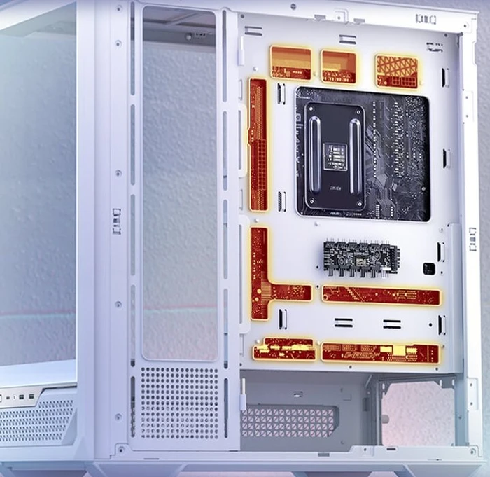 Antec C7 White ARGB, Glasfenster