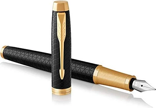Parker IM Premium black lacquer, rechte Hand, fein, Geschenkbox