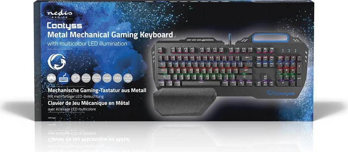 Nedis Coatyss Mechanische Gaming Tastatur, LEDs RGB, Gaote Outemu BLUE, USB, US