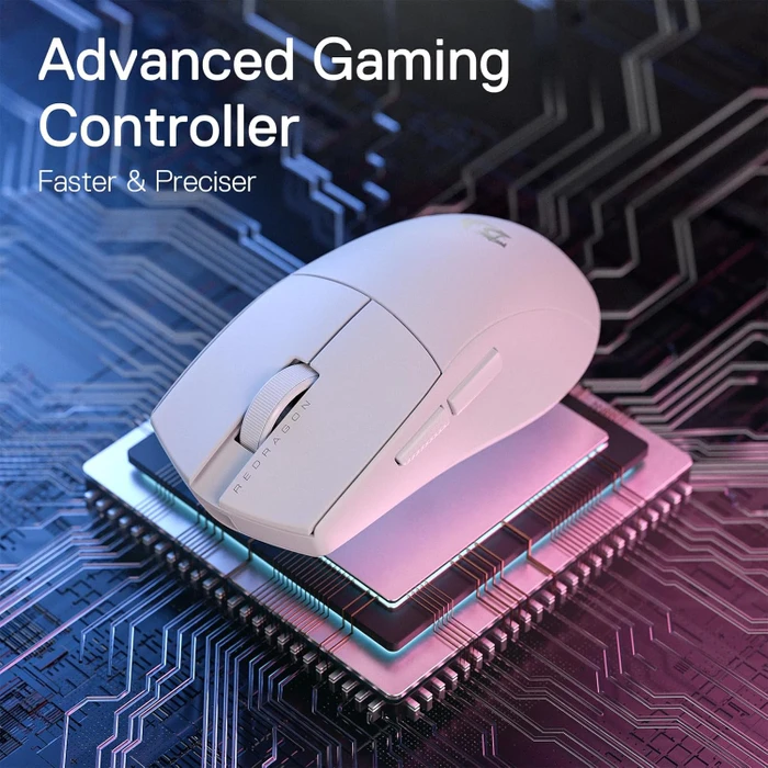 Redragon M916 K1NG Wireless Lite Ultra-Lightweight Gaming Mouse weiß, USB