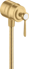 Hansgrohe Axor Montreux Wandanschluss Stop mit Rückflussverhinderer, Absperrventil und Hebelgriff brushed goldoptik