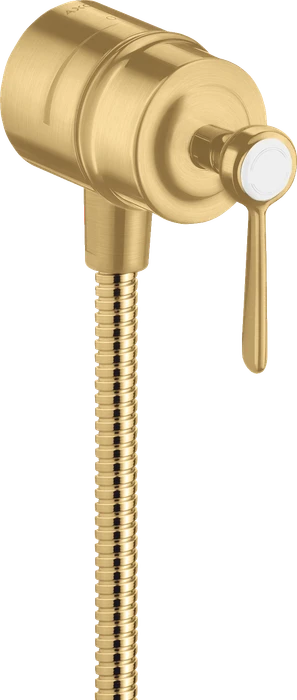 Hansgrohe Axor Montreux Wandanschluss Stop mit Rückflussverhinderer, Absperrventil und Hebelgriff brushed goldoptik