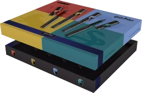 Lamy safari Harry Potter Wappen schwarz, rechte Hand, mittel, 4er-Set