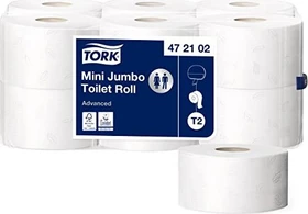 Tork Advanced Mini Jumbo Großrollen-Toilettenpapier 2-lagig weiß, 12 Rollen