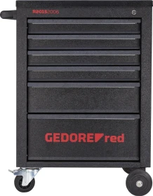 Gedore red R20152006 Mechanic Werkzeugwagen schwarz bestückt inkl. 129-tlg. Zubehör