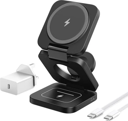 Ku Xiu 3 in 1 Wireless Charger schwarz
