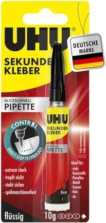 UHU Blitzschnell Pipette Sekundenkleber, 3g