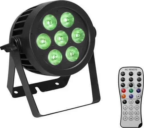Eurolite Set LED IP PAR 7x8W QCL Spot + 2x Diffusorscheibe 15x60° und 40°