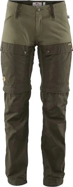 Fjällräven Keb Gaiter Zip-Off Hose lang deep forest/laurel green (Damen)