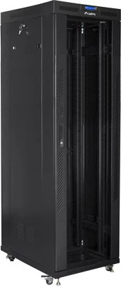 Lanberg 19" Rackschrank 42HE, freistehend, V2, Glastür, IP20, RAL 9004, 800mm tief