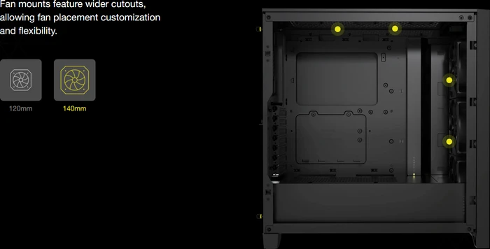 Corsair iCue 4000D RGB Airflow, schwarz, Glasfenster