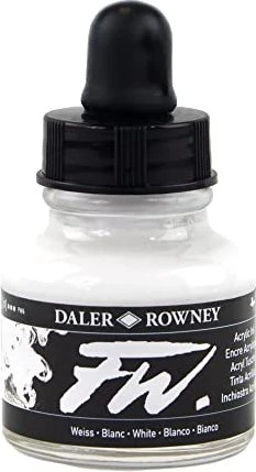 Daler Rowney FW Acrylic Ink white, 29.5ml