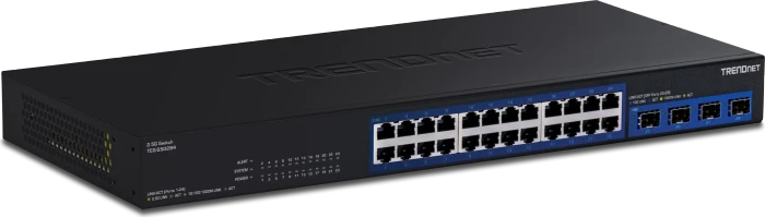 TRENDnet TEG-S Rackmount 2.5G Switch, 24x RJ-45, 4x SFP+