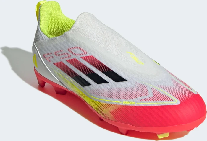 adidas F50 League Laceless FG/MG cloud white/core black/solar yellow (Junior)