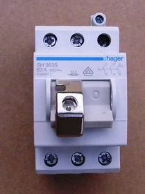 Hager Kompaktschalter 63A 3 Schließer 400V AC sperrbar 2,5PLE