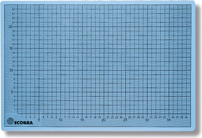 Ecobra Profi-Cutting-Mat selbstheilende Schneidematte 3-lagig, einseitig bedruckt, A1, transparent