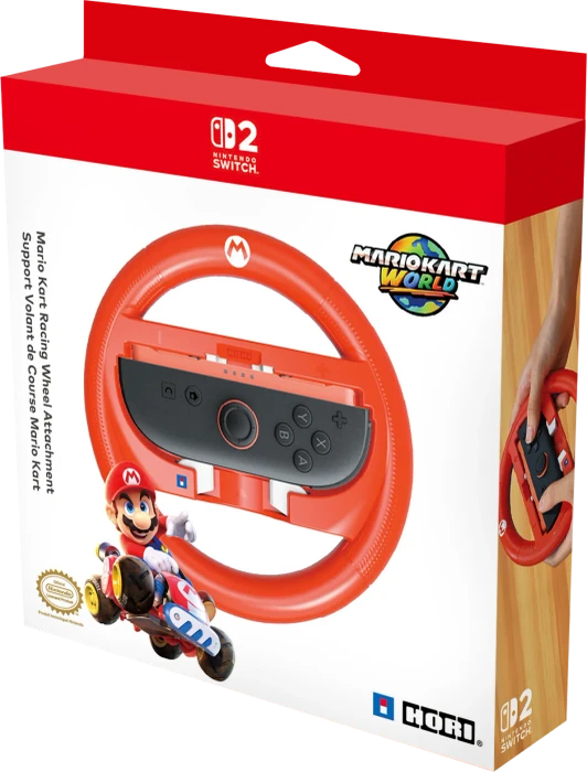 Hori Mario Kart Racing Wheel Attachment Mario rot/blau (Switch 2)