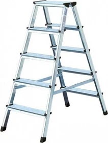 Krause Stabilo Professional Alu 2-tlg. Stehleiter, 2x 5 Stufen