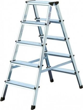 Krause Stabilo Professional Alu 2-tlg. Stehleiter, 2x 5 Stufen