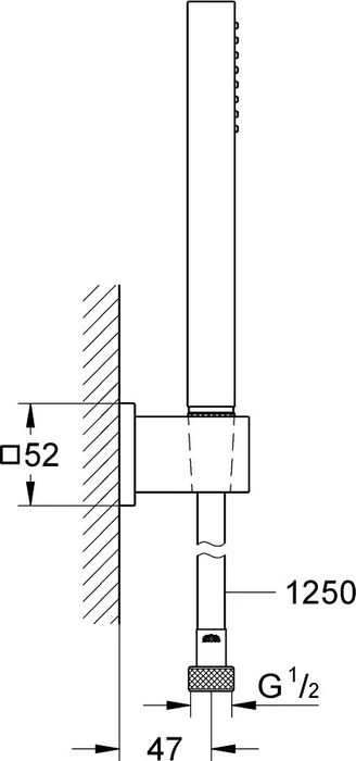 Grohe Euphoria Cube Stick Wandhalterset 1 Strahlart chrom