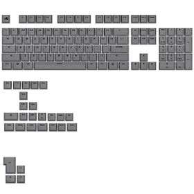 Glorious GPBT Basics Keycaps, Kunststoff (PBT), Armor Grey, grau, 130 Tasten, ANSI-US