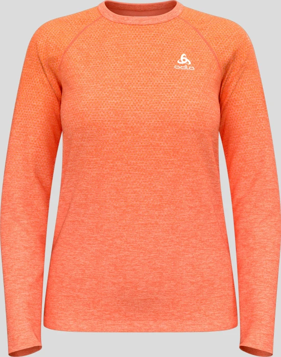 Odlo Essential Seamless Funktionsshirt langarm living coral melange (Damen)