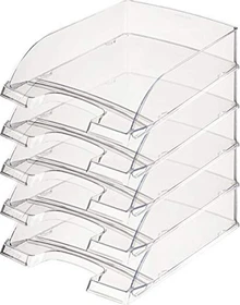Leitz Plus Briefablage, A4, transparent, 5er-Pack