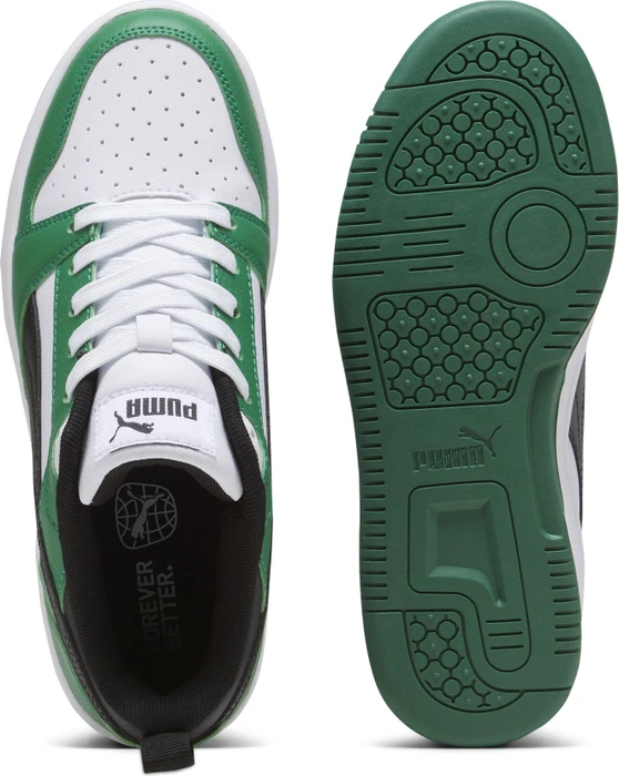 Puma Rebound V6 Lo puma white/puma black/archive green (Junior)