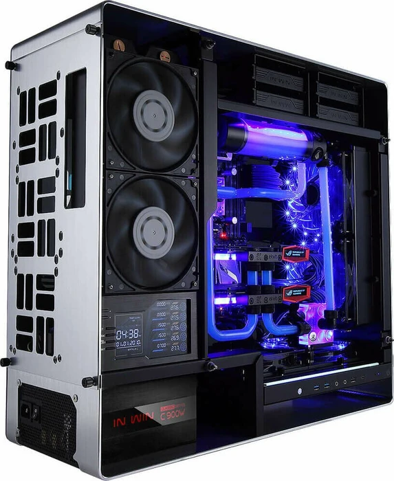In Win 909 silber, Glasfenster