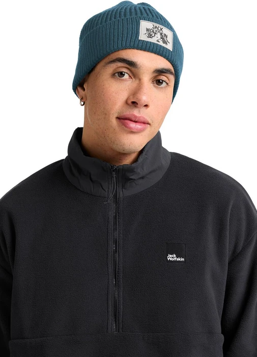Jack Wolfskin Badge Beanie aluminium blue