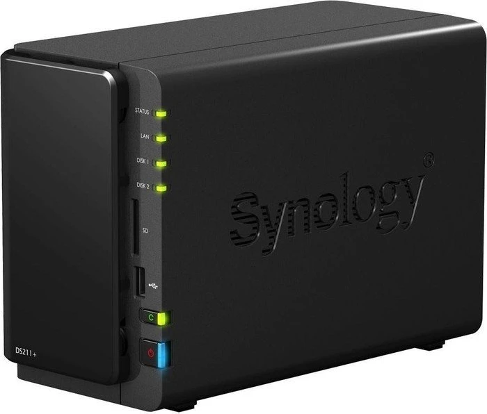 Synology DiskStation DS211+, 512MB RAM, 1x RJ-45 1000Base-T, 3x USB-A 2.0