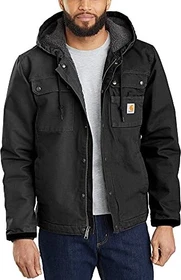 Carhartt Relaxed Fit Washed Duck Sherpa Lined Jacke schwarz (Herren)
