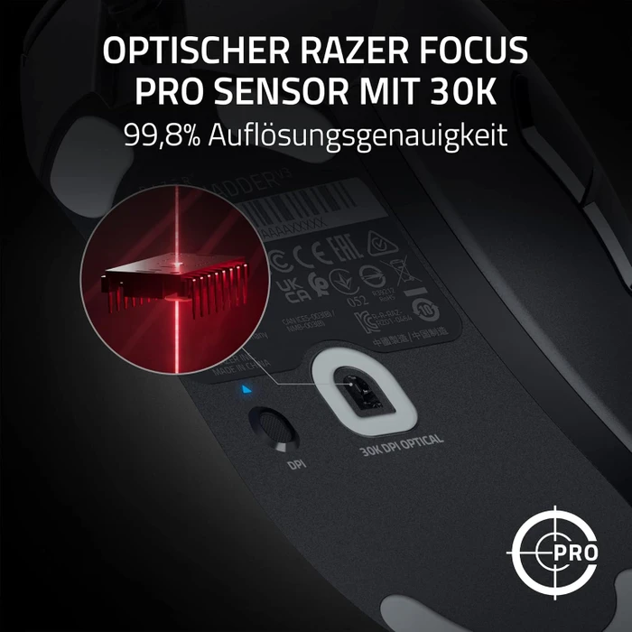 Razer DeathAdder V3 schwarz, USB