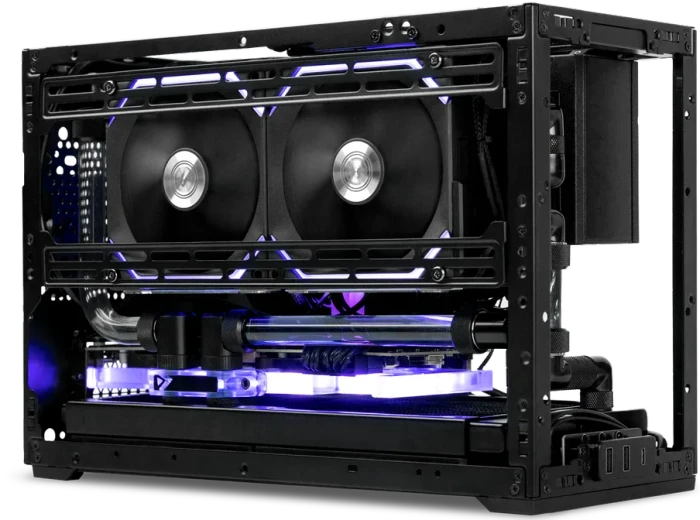 SSUPD Meshroom D, weiß, Variant A, 1x USB-C 3.1, 2x USB-A 3.0, Mini-ITX