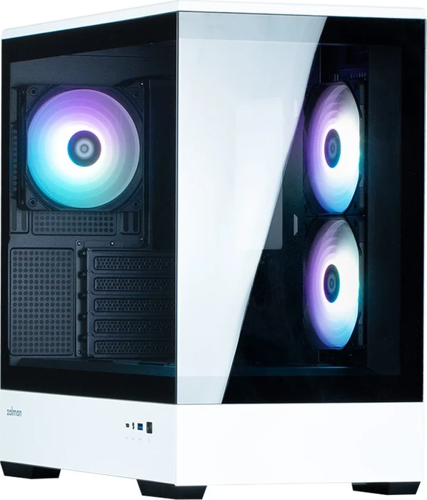 Zalman P30 BW, weiß/schwarz, Glasfenster