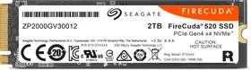 Seagate FireCuda 520 SSD Rev. 2022 +Rescue 2TB, M.2 2280 / M-Key / PCIe 4.0 x4