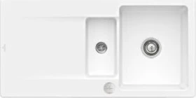 Villeroy & Boch Siluet Flat 980x490mm Einbau Becken reversibel mit Ablauffernbedienung weiß alpin