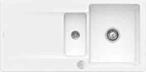 Villeroy & Boch Siluet Flat 980x490mm Einbau Becken reversibel mit Ablauffernbedienung weiß alpin