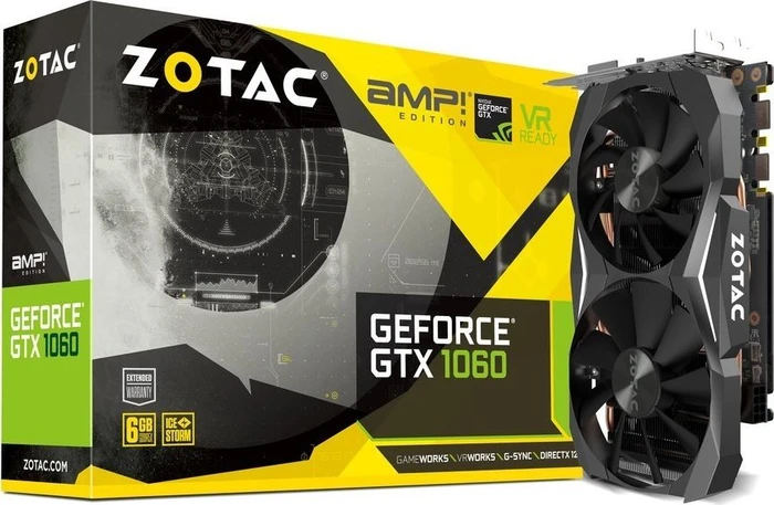 Zotac GeForce GTX 1060 AMP! Edition, 6GB GDDR5X, DVI, HDMI, 3x DP