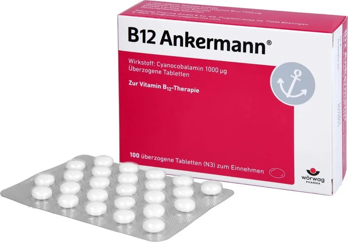 B12 "Ankermann" überzogene Tabletten, 100 Stück