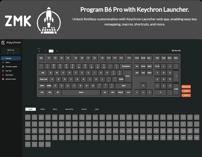 Keychron B6 Pro Ultra-Slim Wireless, Ivory White, USB/Bluetooth, UK