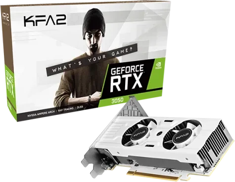 KFA2 GeForce RTX 3050 LP White, 6GB GDDR6, 2x HDMI, 2x DP
