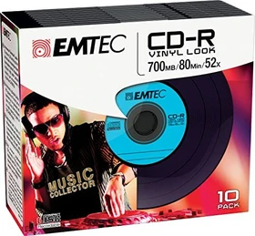 Emtec Vinyl-Design CD-R 80min/700MB, 10er Pack