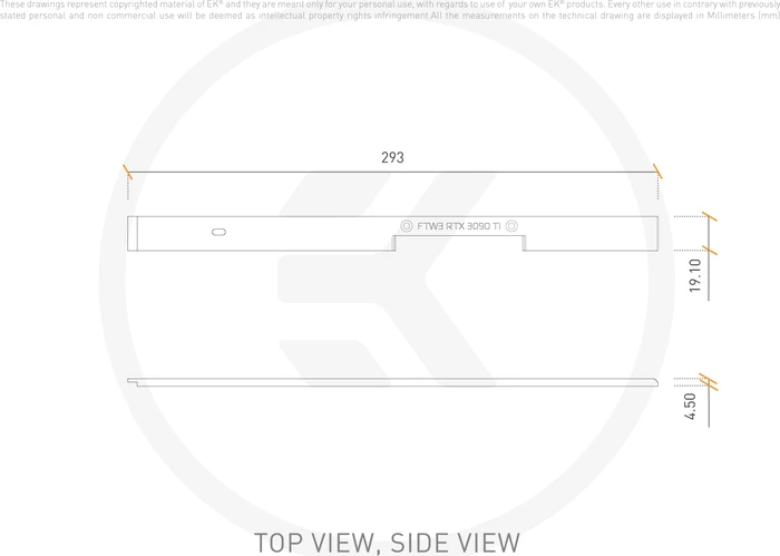EK Water Blocks Quantum Line EK-Quantum Vector² FTW3 RTX 3090 Ti Side Cover Nickel