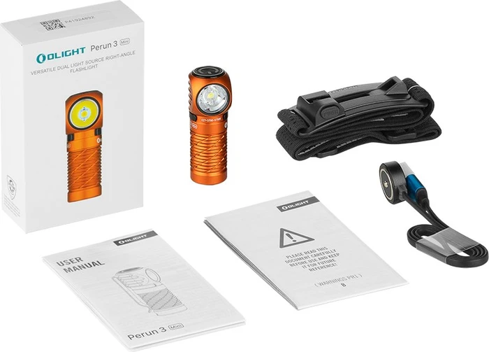 OLight Perun 3 Mini Stirnlampe orange