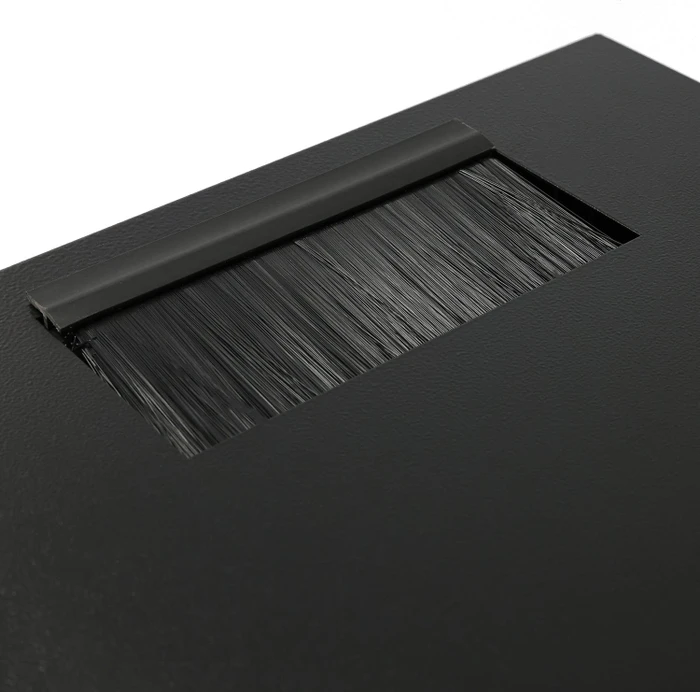 HMF Serverschrank 10", HMF 63400 9HE, Sicherheitsglastür, IP20, schwarz, 300mm tief