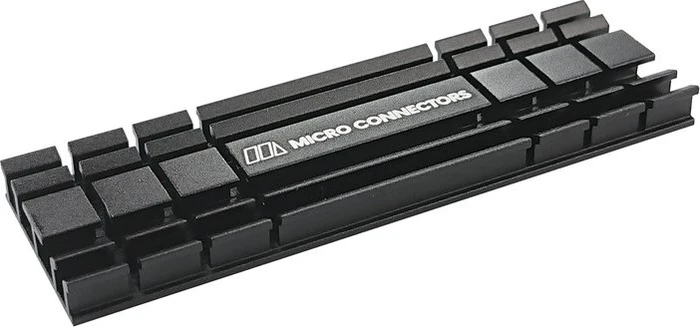 Micro Connectors M.2 SSD 5mm Low-Profile Heat Sink, schwarz